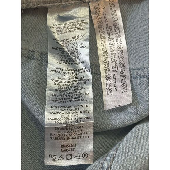 Calvin Klein Jeans Denim High Waist Cut Off Shorts Light Was Sz 25 NWT - Picture 6 of 6